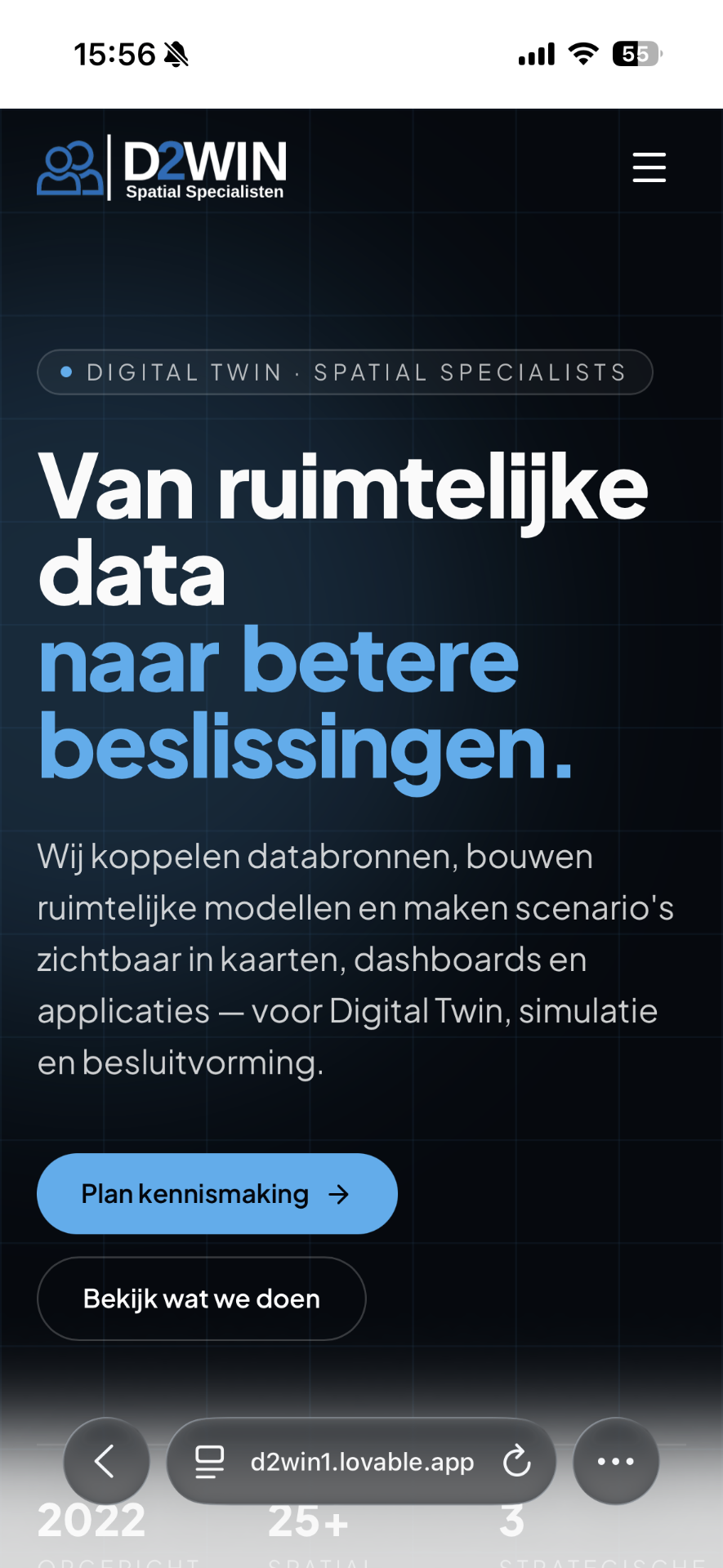 D2WIN mobiele weergave